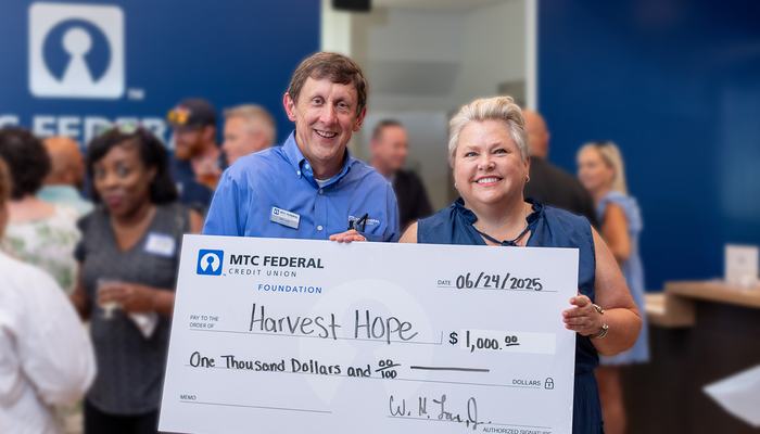 Harvest Hope 2025 donation from MTC Federal