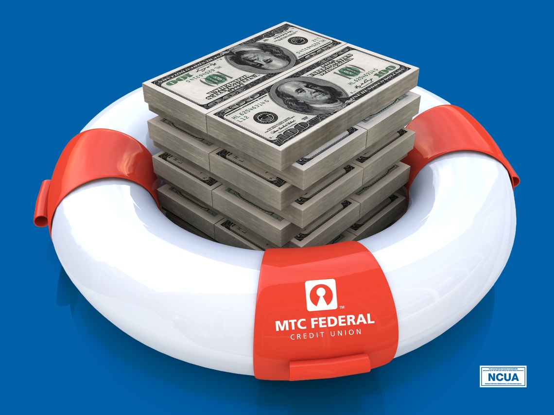 Portrait picture of emergency savings - logos